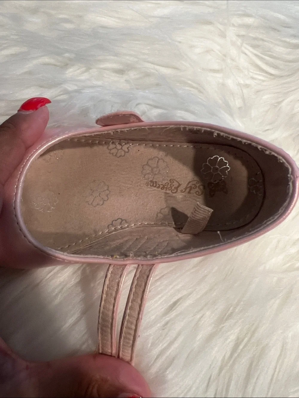 5/$35 Used Classic Girls Shimmer Pink Mary Jane Dress Shoes size 7M